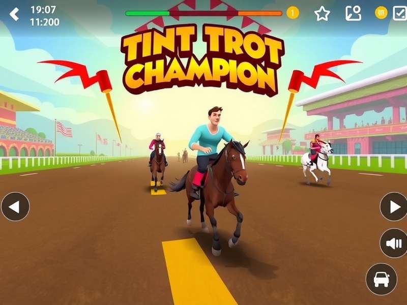 Tint Trot Champion gameplay screenshot showing racing action